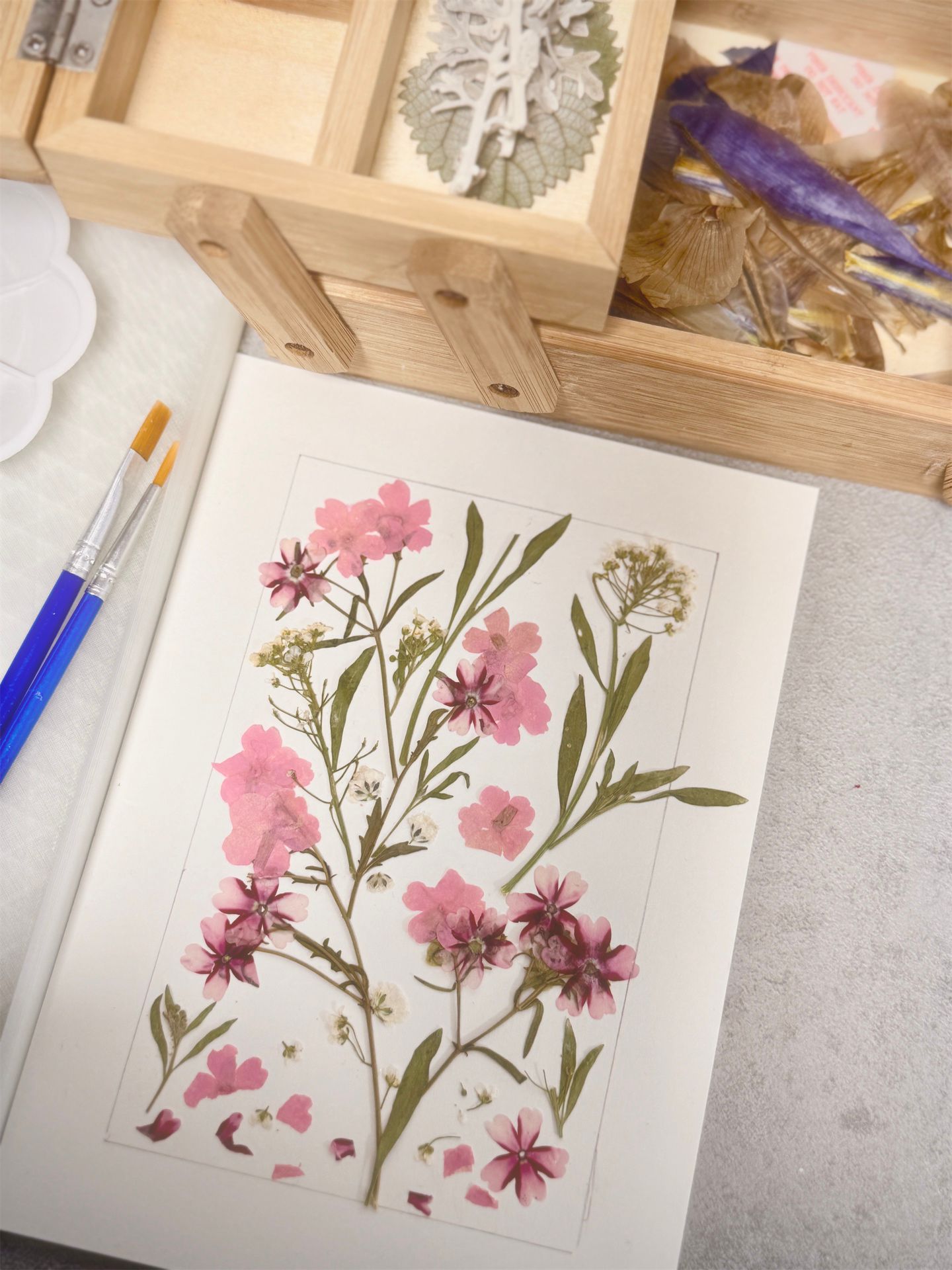 Pressed Sakura Frame Making Workshop by Little M Secret Garden