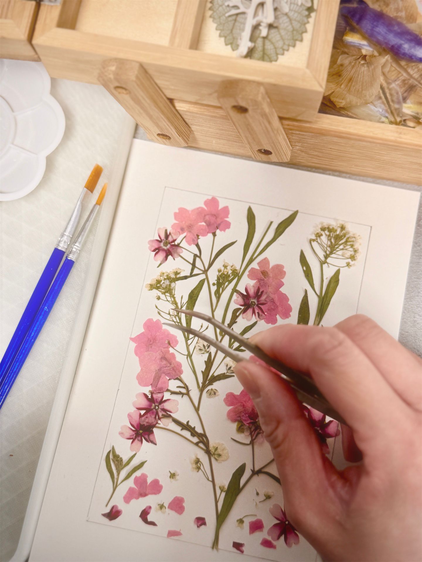 Pressed Sakura Frame Making Workshop by Little M Secret Garden